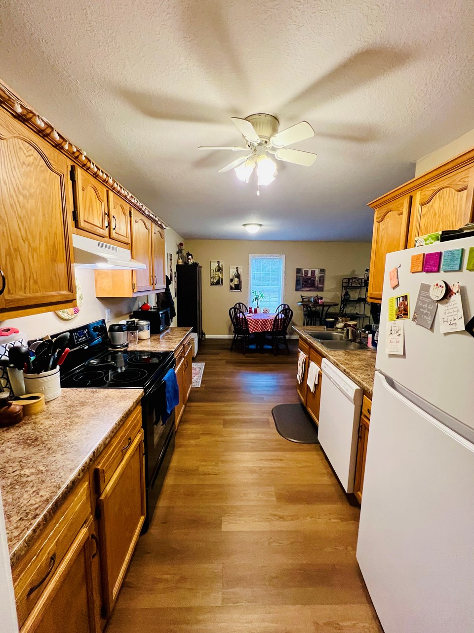 kitchen to dining area